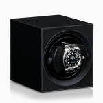 barato caja relojes automaticos watchwinder compacta aluminio negro