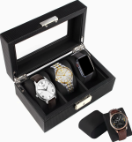 barato caja relojes carbono compartimientos