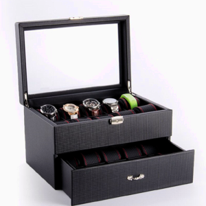 barato estuche reloj carbono cajon