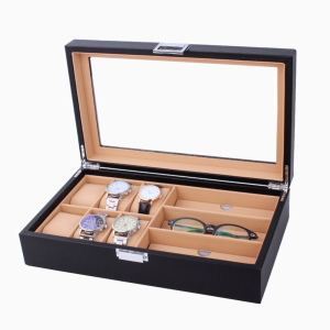 calidad caja relojes almacenamiento gafas