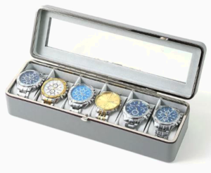 calidad caja relojes elegante