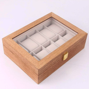 calidad caja relojes madera