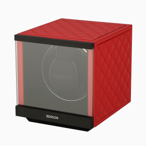 calidad enrollador relojes automatico swiss series cuero rojo