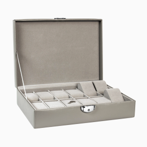 comodo caja relojes gris