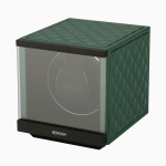comodo enrollador reloj automatico swiss series cuero verde