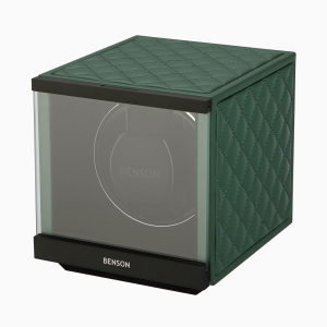 comodo enrollador reloj automatico swiss series cuero verde