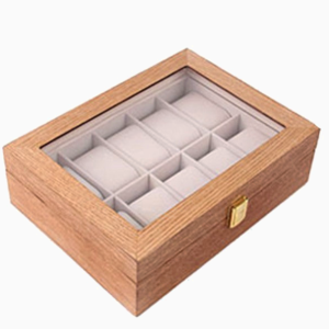 diseno moderno caja almacenamiento reloj madera