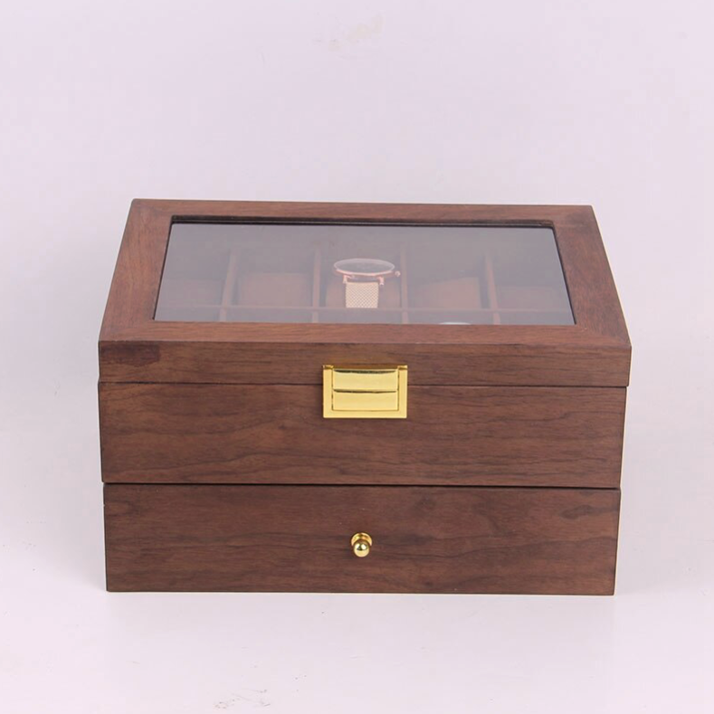 diseno-moderno-caja-relojes-madera-dos-pisos-acabados-dorados-relojes-6 diseno moderno caja relojes madera dos pisos acabados dorados relojes
