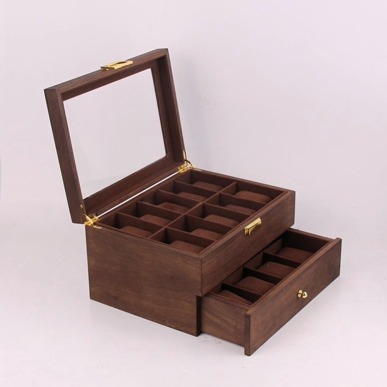 diseno-moderno-caja-relojes-madera-dos-pisos-acabados-dorados-relojes-7 diseno moderno caja relojes madera dos pisos acabados dorados relojes