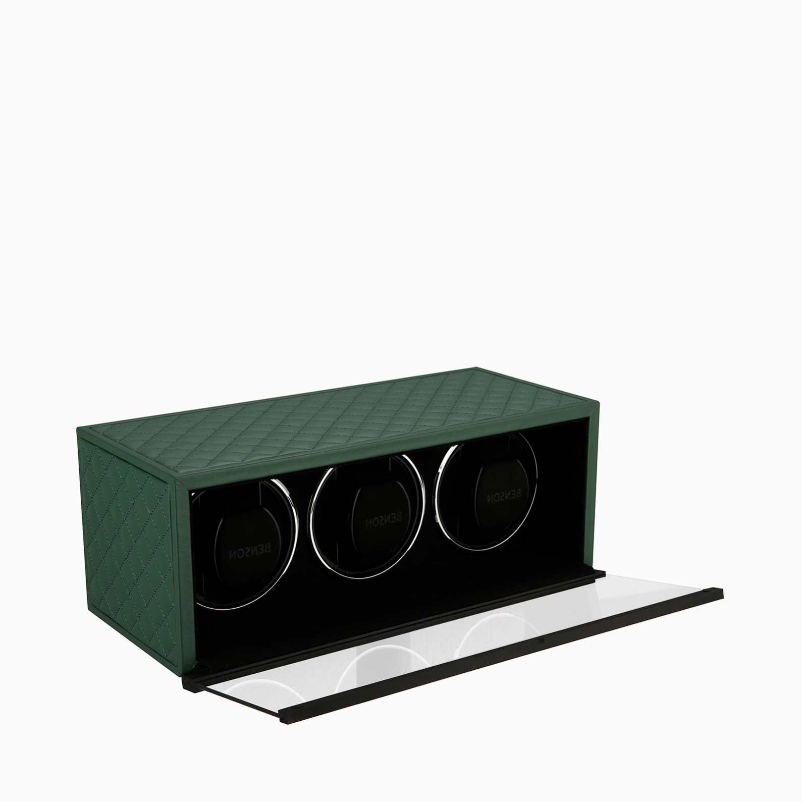 duradero-caja-relojes-automaticos-swiss-series-cuero-verde-3 duradero caja relojes automaticos swiss series cuero verde