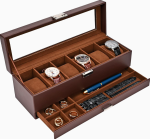 duradero caja relojes cajones anillos