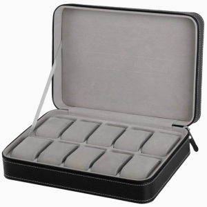 economico caja relojes cuero hombre