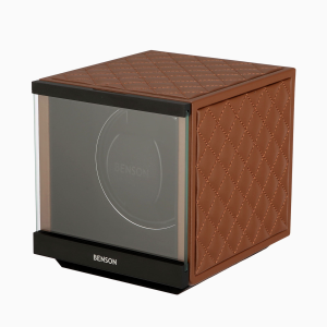 economico remontoir reloj automatico swiss serie cuero marron claro