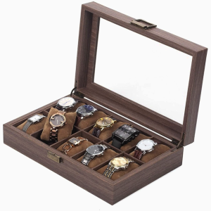 elegante caja reloj madera