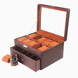 elegante caja relojes almacenamiento