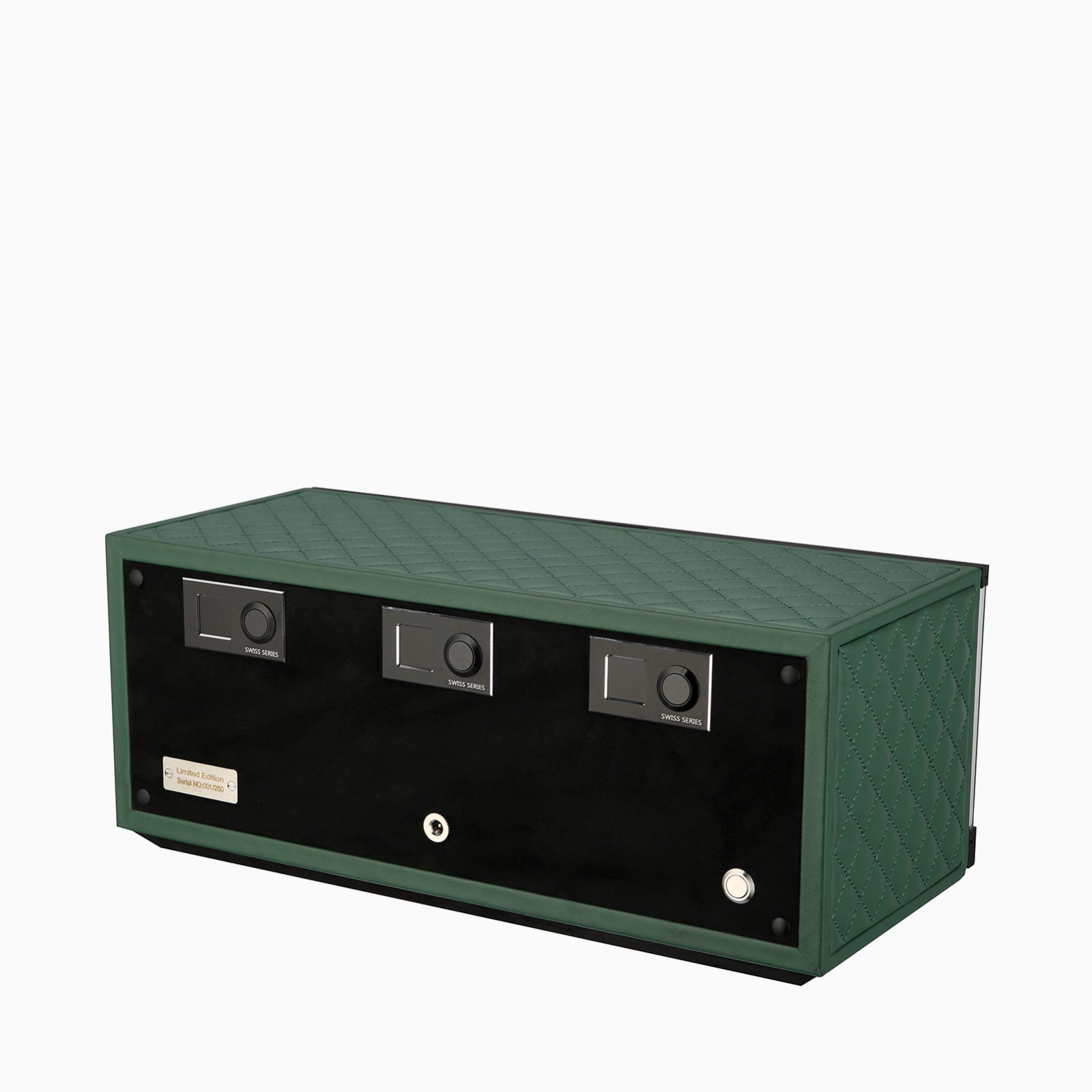 elegante-caja-relojes-automaticos-swiss-series-cuero-verde-1 elegante caja relojes automaticos swiss series cuero verde
