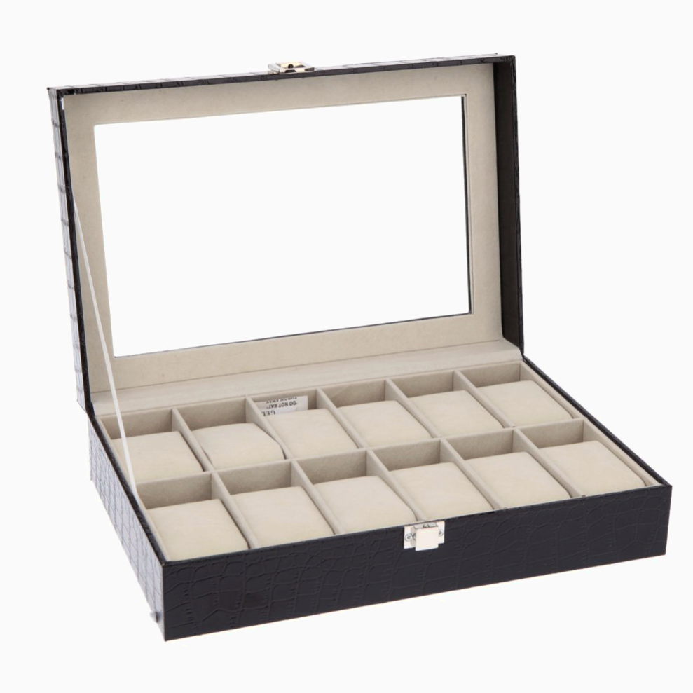 elegante-caja-relojes-cuero-2 elegante caja relojes cuero