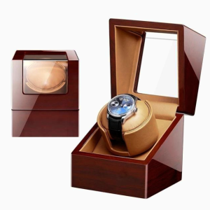 elegante caja remontaje reloj automatico