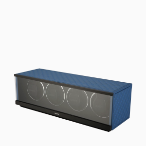 elegante enrollador automatico relojes swiss serie cuero azul