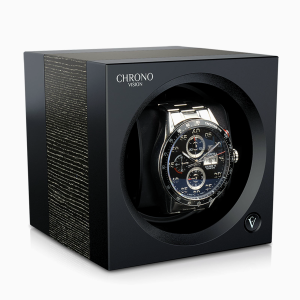 elegante remontoir reloj automatico chronovision one negro mate argento mate