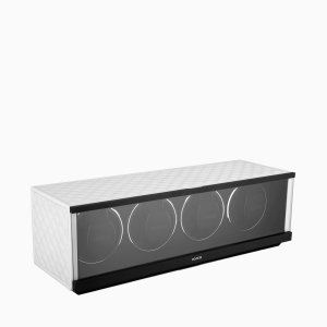 elegante remontoir relojes automatico swiss serie cuero blanco