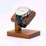 elegante soporte reloj madera maciza