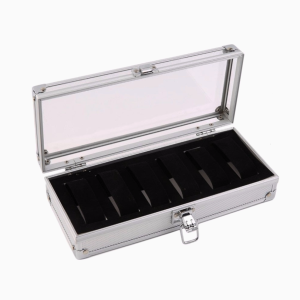 exclusivo caja relojes aluminio