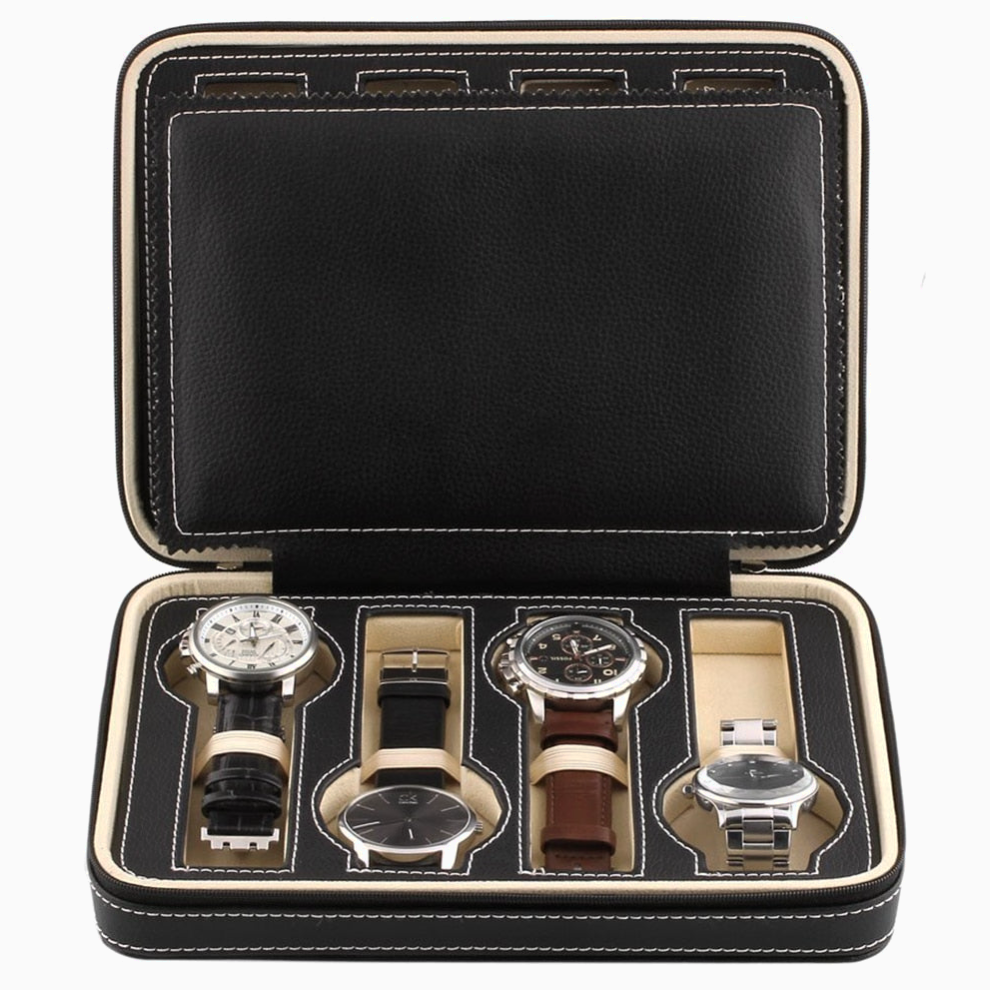 exclusivo-caja-relojes-cuero-negro-8 exclusivo caja relojes cuero negro