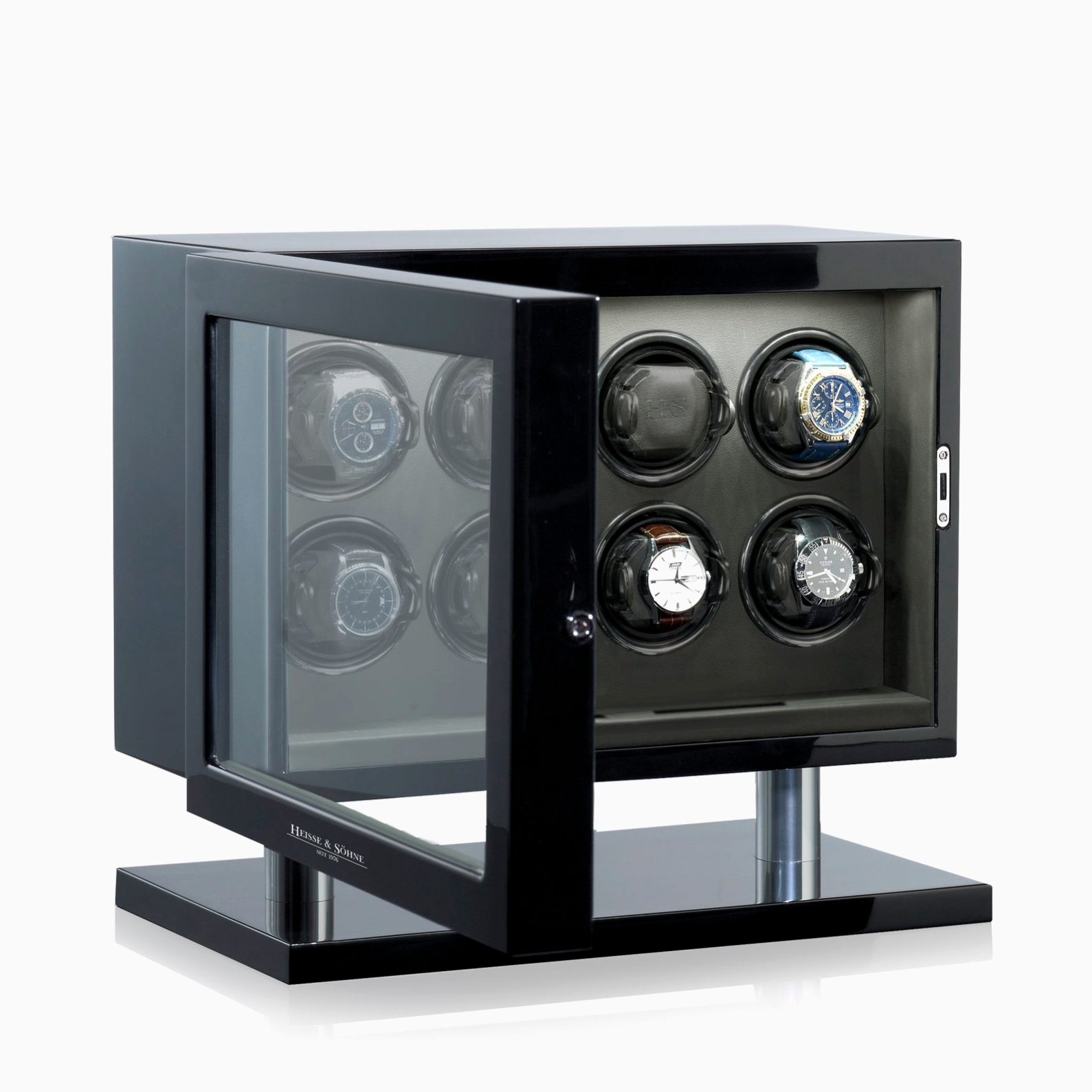 exclusivo-remontoir-automatico-relojes-coleccionista-negro-5 exclusivo remontoir automatico relojes coleccionista negro