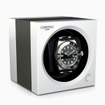 exclusivo remontoir reloj automatico chronovision one blanco mate titanio anodizado