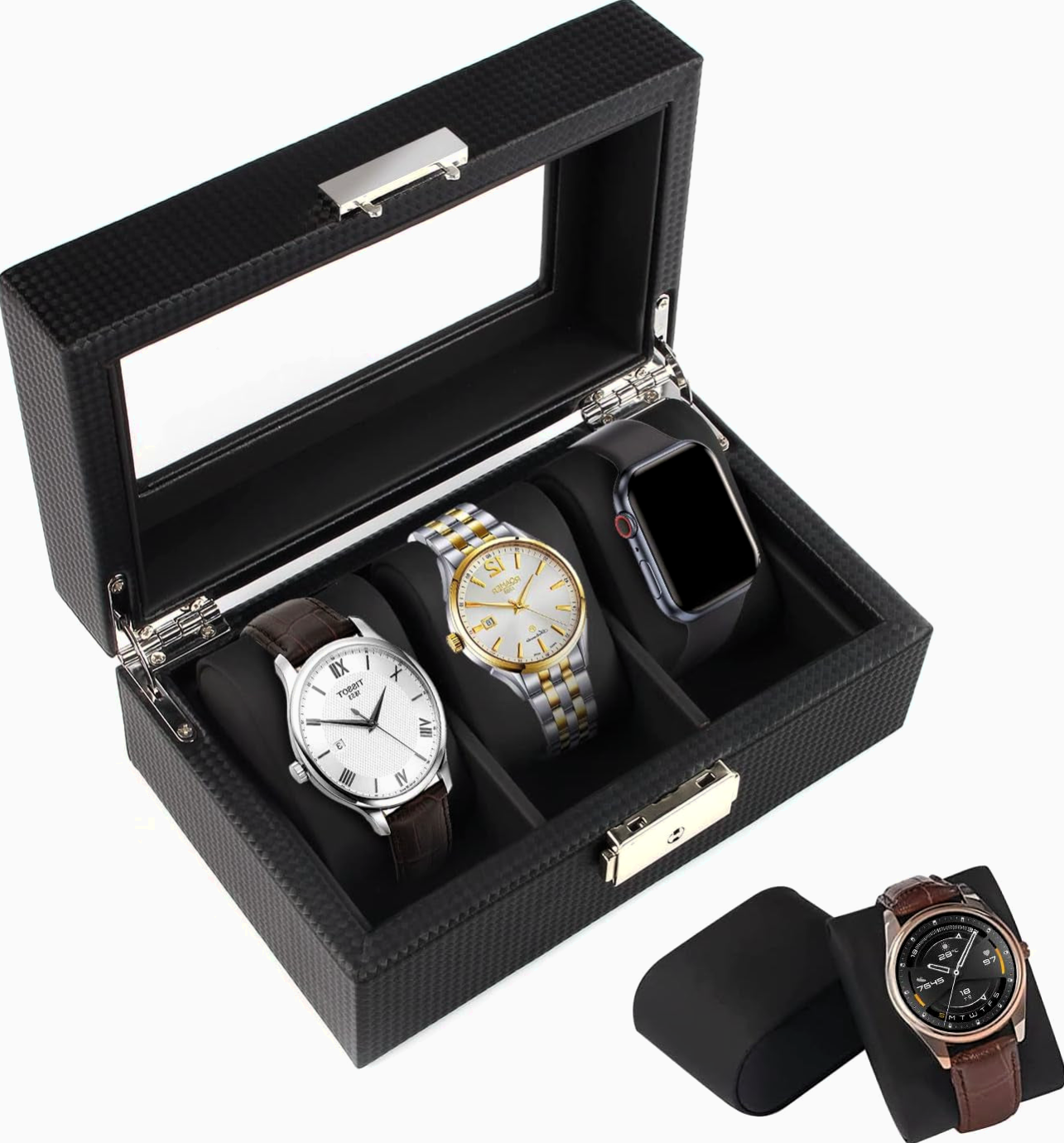 fiable-caja-relojes-carbono-compartimientos-2 fiable caja relojes carbono compartimientos