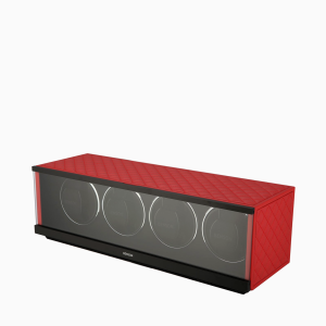 fiable enrollador relojes automatico swiss serie cuero rojo