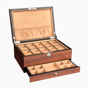 moderno caja relojes madera preciosa