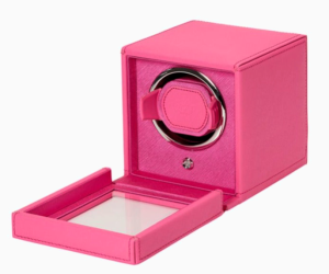 moderno remontoir automatico reloj rosa cubo