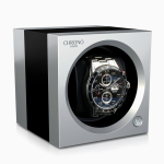 moderno remontoir reloj automatico chronovision one cromo mate negro anodizado