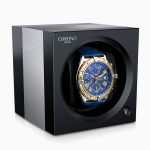 moderno remontoir reloj automatico chronovision one negro mate aluminio cepillado