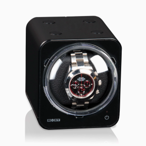 nuevo remontoir reloj automatico caja relojes fancy brick negro sin alimentacion electrica