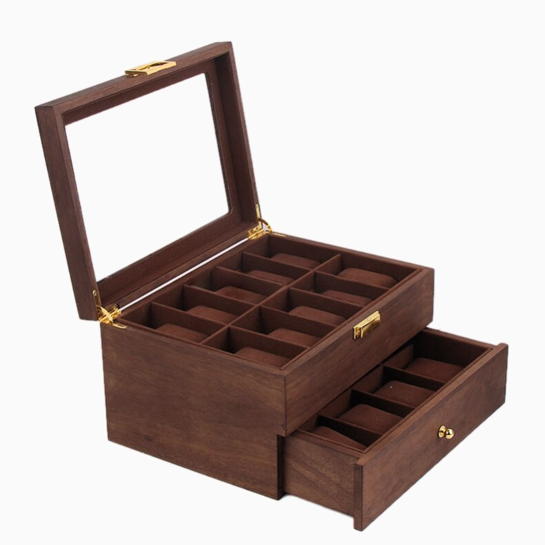 oferta-caja-relojes-madera-dos-pisos-acabados-dorados-relojes-2 oferta caja relojes madera dos pisos acabados dorados relojes