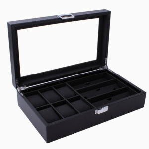 premium caja relojes almacenamiento gafas