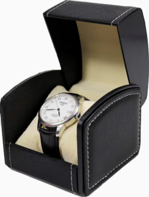 premium caja relojes antir negro