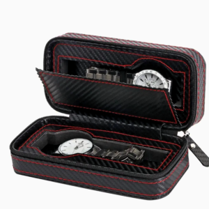 premium caja relojes viaje carbono