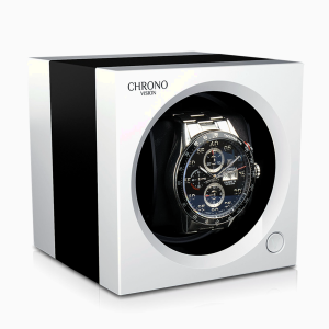 premium remontador reloj automatico chronovision one blanco mate negro anodizado